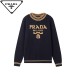 【PRADA】クラシック トライアングル ロゴ レタード ラウンドネック ウール ニット セーター