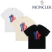 モンクレール ミニマルロゴ ブラックTシャツ ハイクオリティ ユニセックス ストリート着用