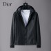 Dior 秋冬フード付きブラックスリムコート