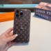 LV カード ホルダー皮膚に敏感な電気メッキ携帯電話ケース