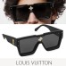 ルイ・ヴィトンのヨーロッパとアメリカの大きなフレームのダイヤモンドがちりばめられたサングラス