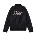 Dior レタリングを細かく刺繍した薄手のコットン ボンバー ジャケット
