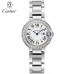カルティエ バロン ブルー ドゥ カルティエ 28mm スティール ダイヤモンドベゼル ウォッチ W4BB0015