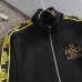 Fendi 黒の秋冬ロゴ ストライプ ジッパー トラックスーツ 2 点セット