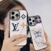 LV限定版ダイヤモンドサファイアブルーバタフライスマホケース