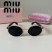 MIUMIU レトロメタルラウンドフレームブラックサングラス