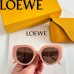 ロエベ2025新作 欧米軽装高級ファッション版 ゴールドラベル 大フレームスクエアサングラス