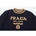 【PRADA】クラシック トライアングル ロゴ レタード ラウンドネック ウール ニット セーター