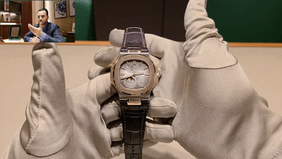 Patek Philippe Nautilus Brief History Unboxing & Review. Ref 5712GR-001. The Holy Grail of Watches[00_05_02--00_05_13].gif
