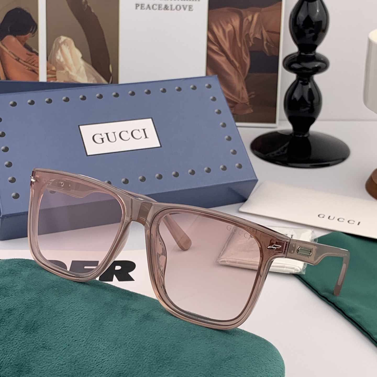 GUCCI グッチ G65501 2025年開春新作 ファッショナブルなスクエアフレーム 偏光サングラス