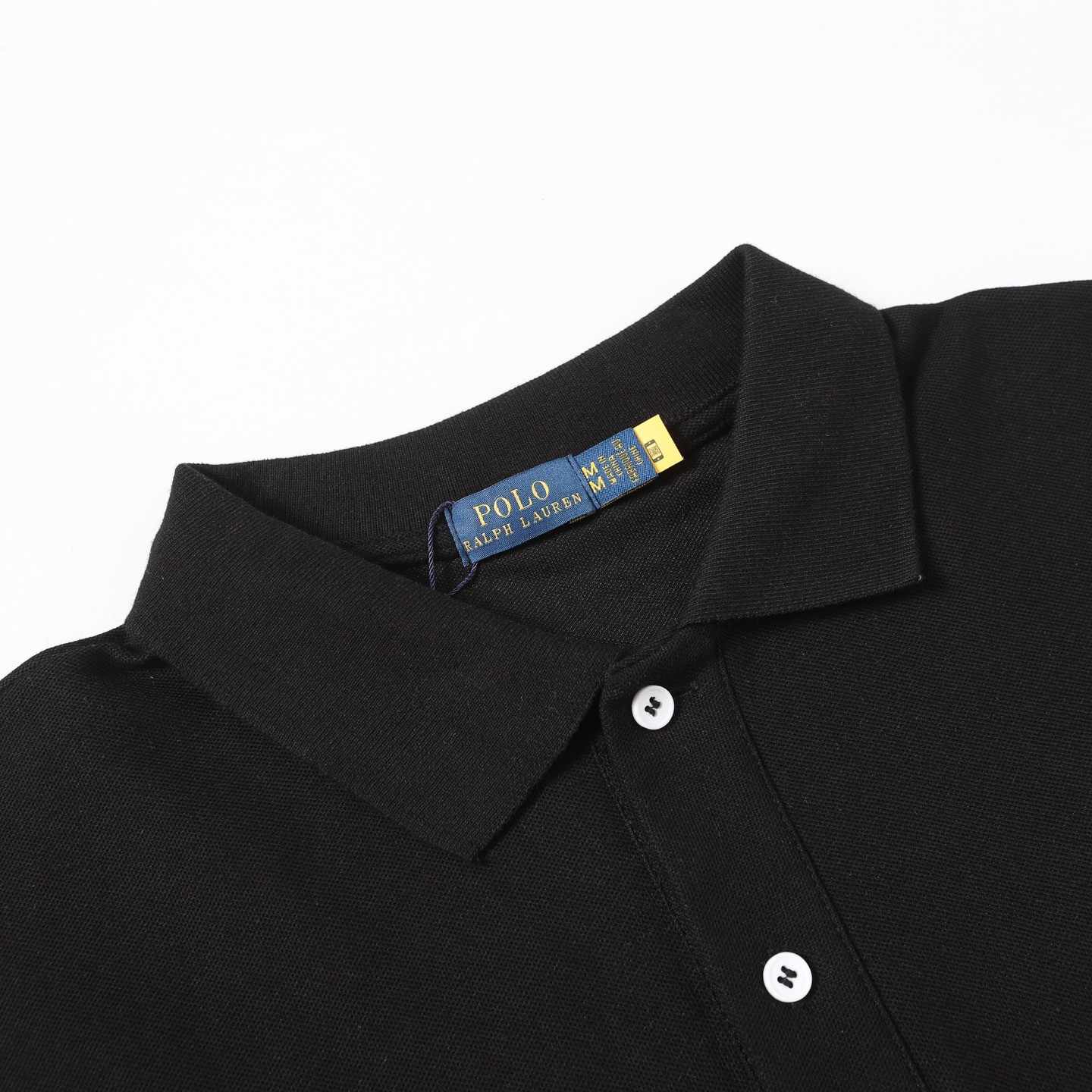 RALPH LAUREN ラルフローレン クラシックロゴ刺繍ポロシャツブラック