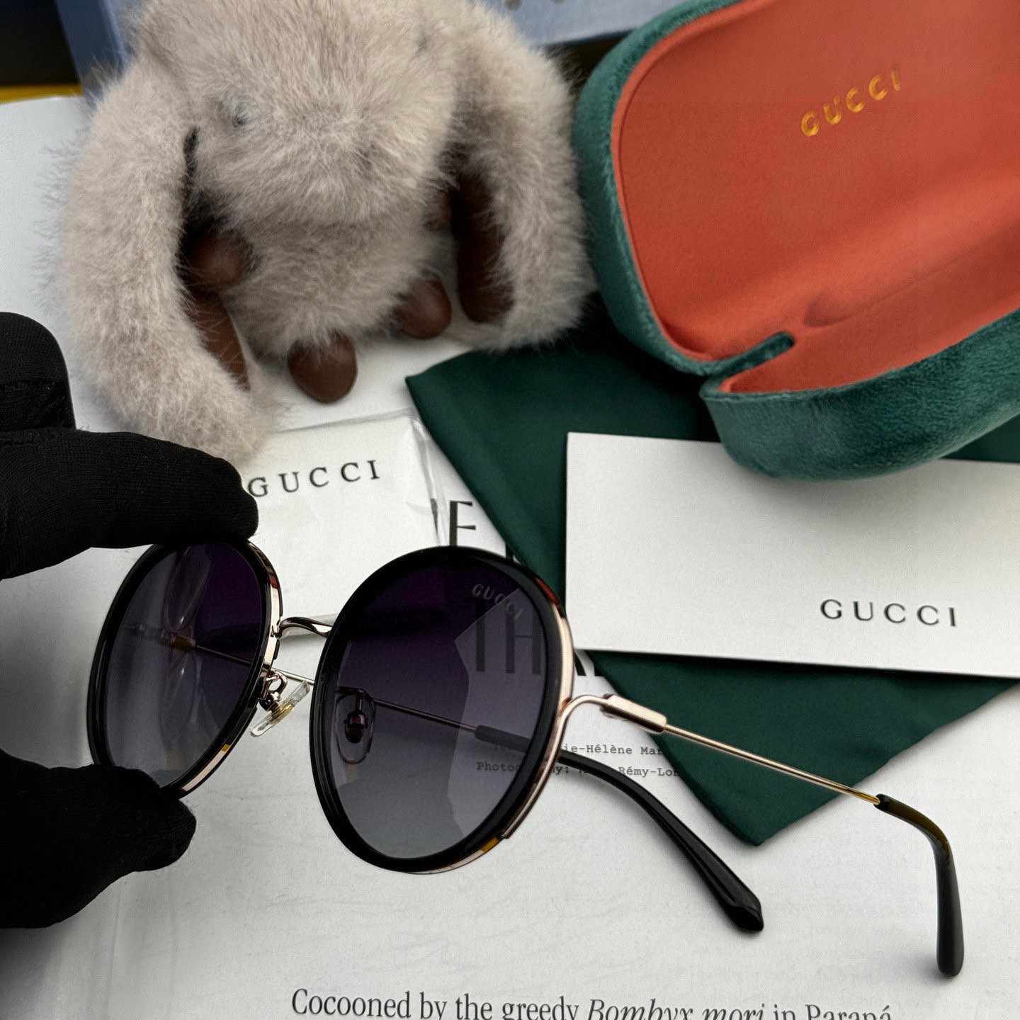 GUCCI グッチ レディース 偏光サングラス G0640 ブラック