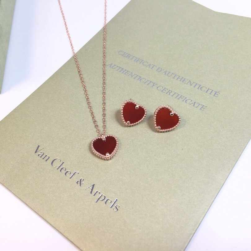 VAN CLEEF & ARPELS ヴァンクリーフ&アーペル クラシック レッドハート ネックレス イヤリング ブレスレット セット