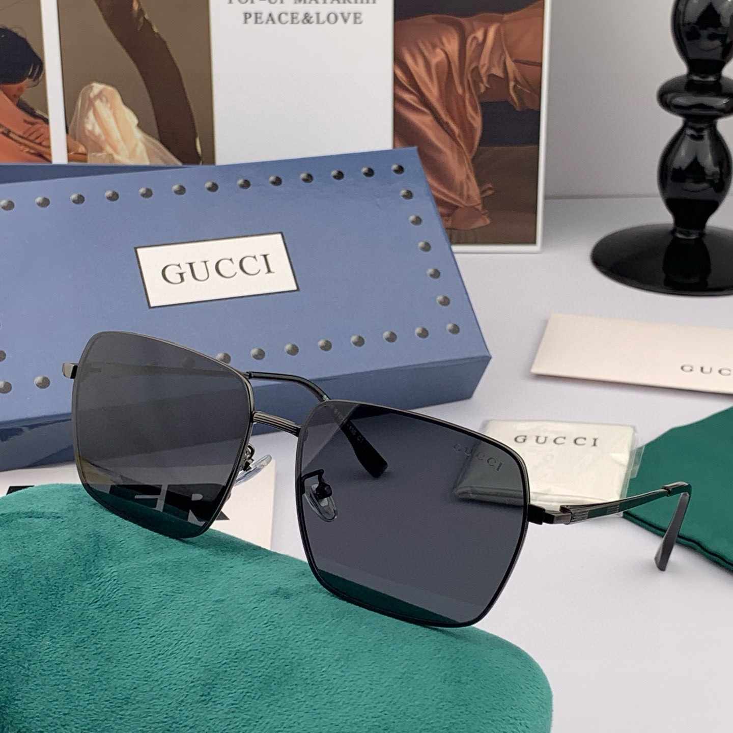 GUCCI グッチ メンズ サングラス G68902 パイロット 偏光 カラーレンズ
