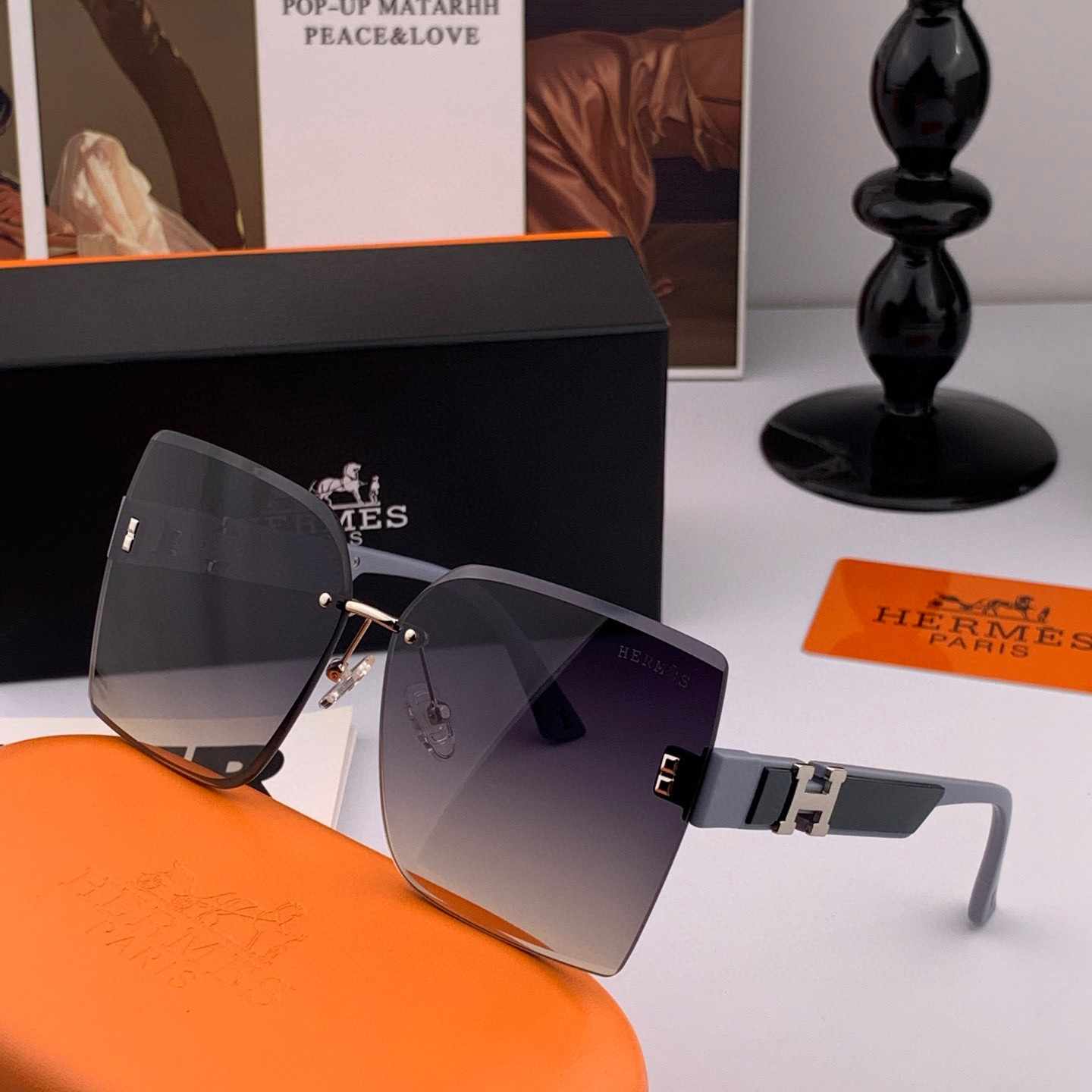 HERMES エルメス サングラス H6221 TR偏光シリーズ