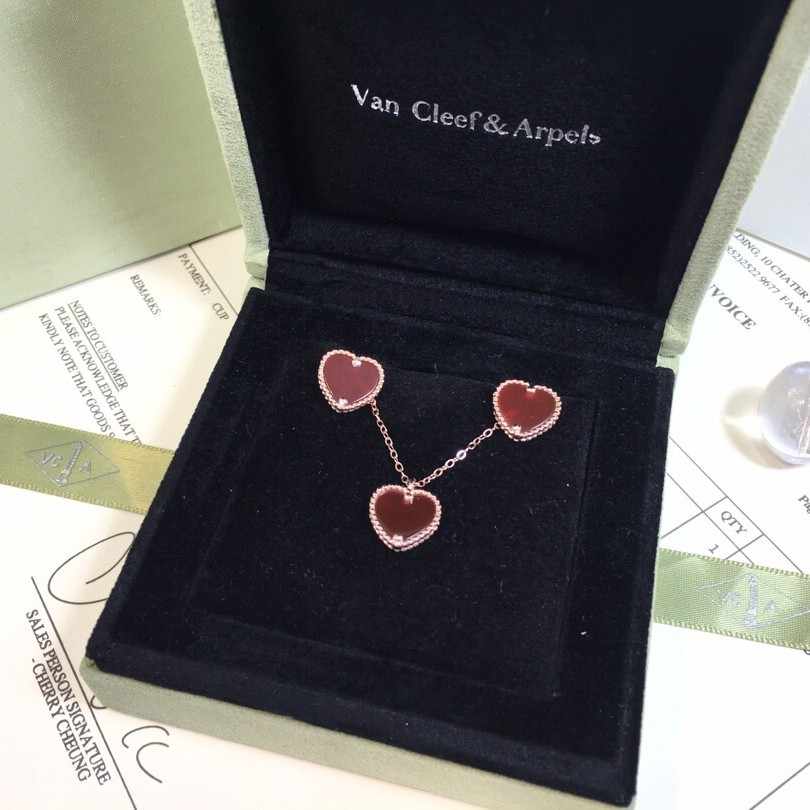 VAN CLEEF & ARPELS ヴァンクリーフ&アーペル クラシック レッドハート ネックレス イヤリング ブレスレット セット