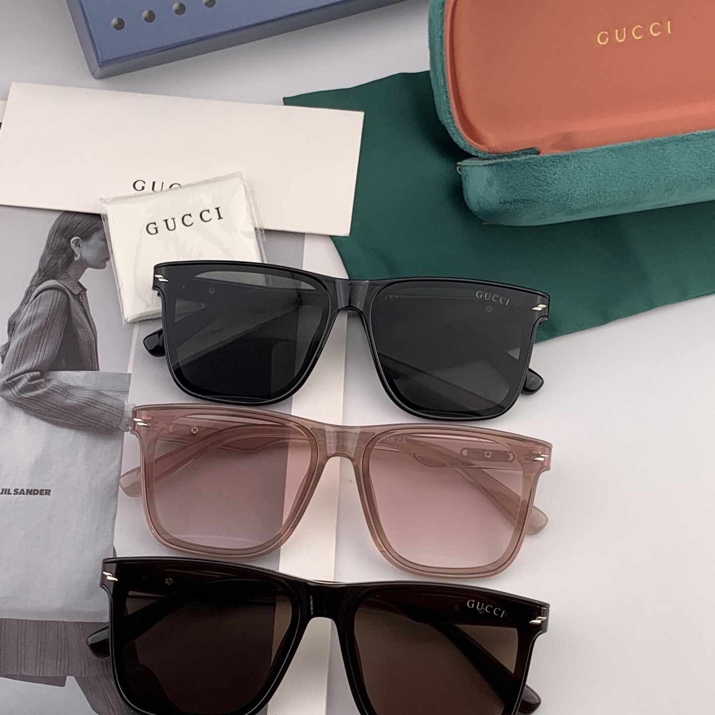 GUCCI グッチ G65501 2025年開春新作 ファッショナブルなスクエアフレーム 偏光サングラス