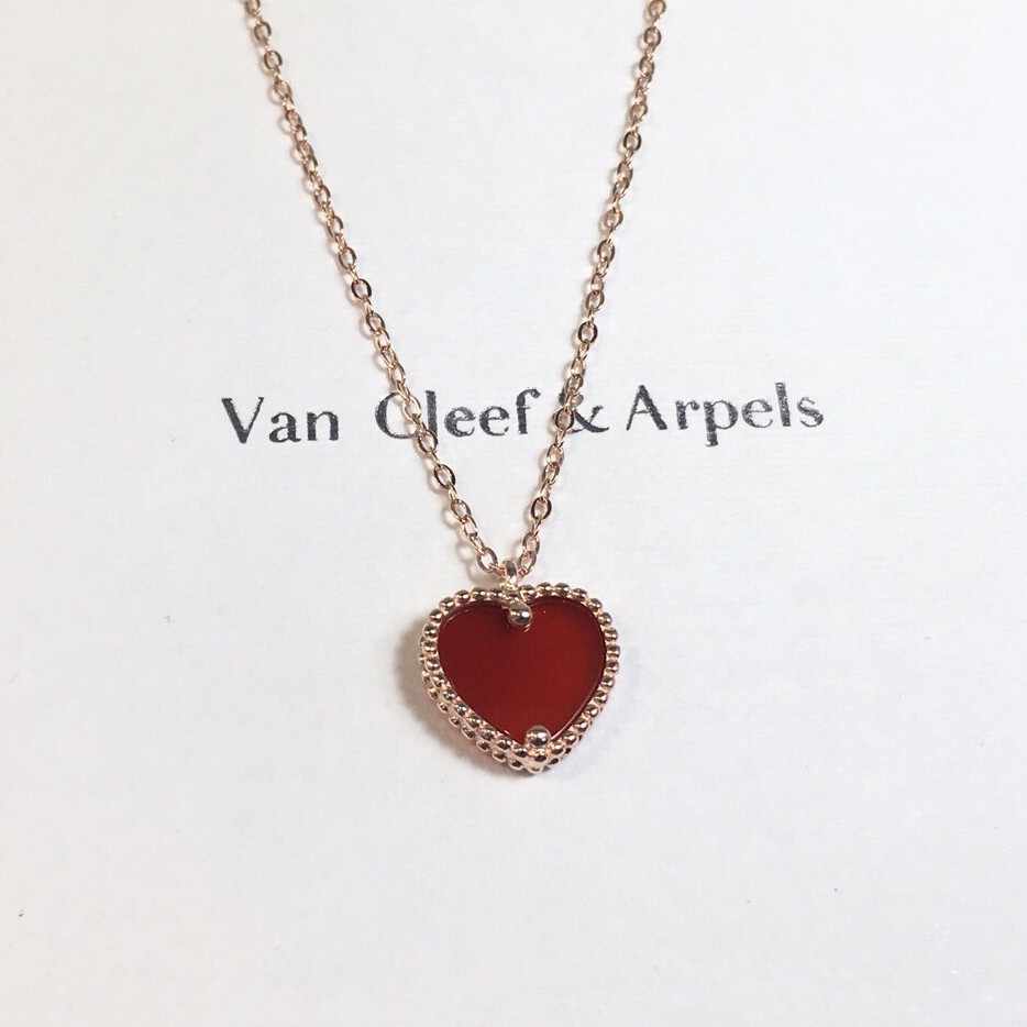 VAN CLEEF & ARPELS ヴァンクリーフ&アーペル クラシック レッドハート ネックレス イヤリング ブレスレット セット