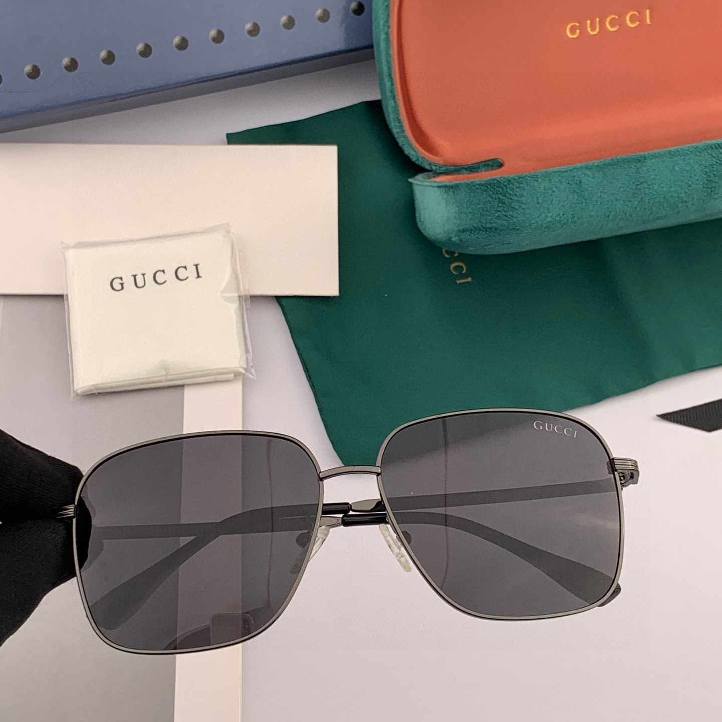 GUCCI グッチ 偏光サングラス G9236 メタルフレーム ブラウン