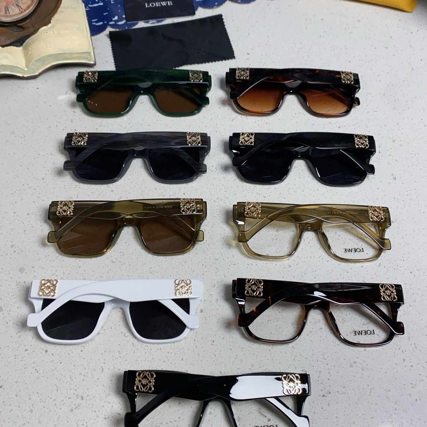 Loewe ロエベ 2025年新作 欧米風 軽奢華 ゴールドロゴ サングラス LW50069