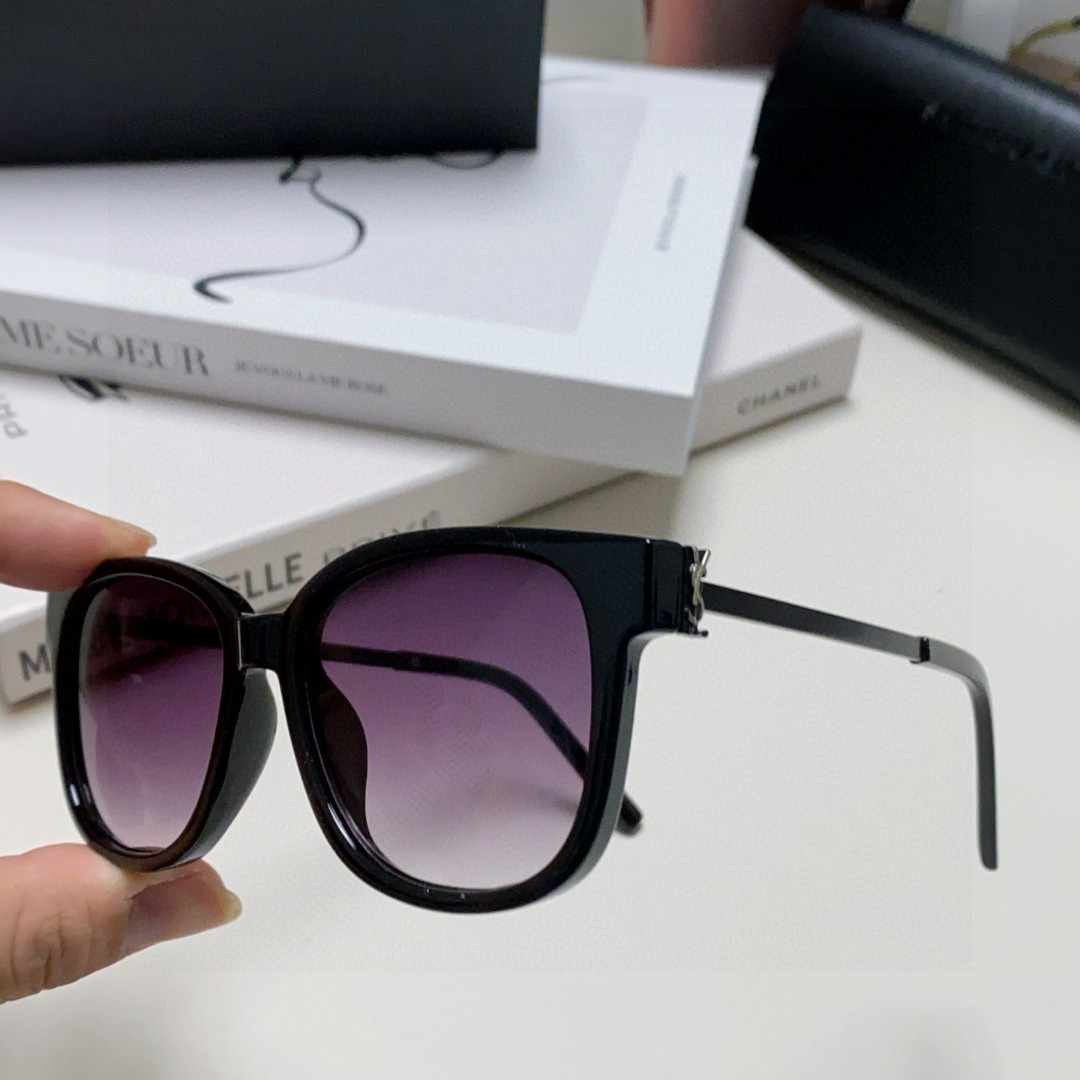 YSLサンローラン サングラス M480 ブラック グラデーションパープルレンズ