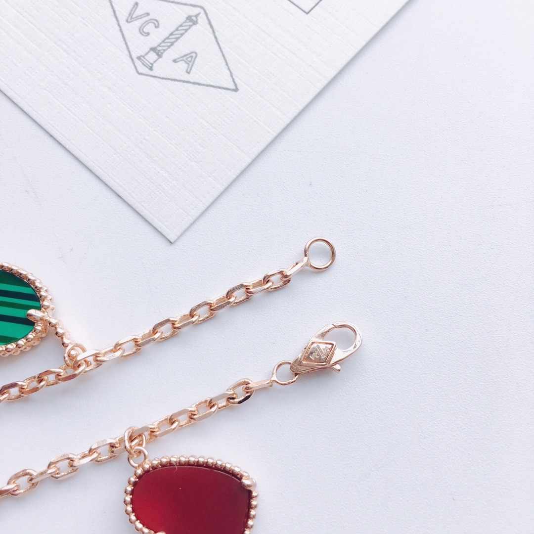 Van Cleef & Arpels ヴァンクリーフ&アーペル 純銀鍍金ローズゴールド ラッキーフラワーブレスレット