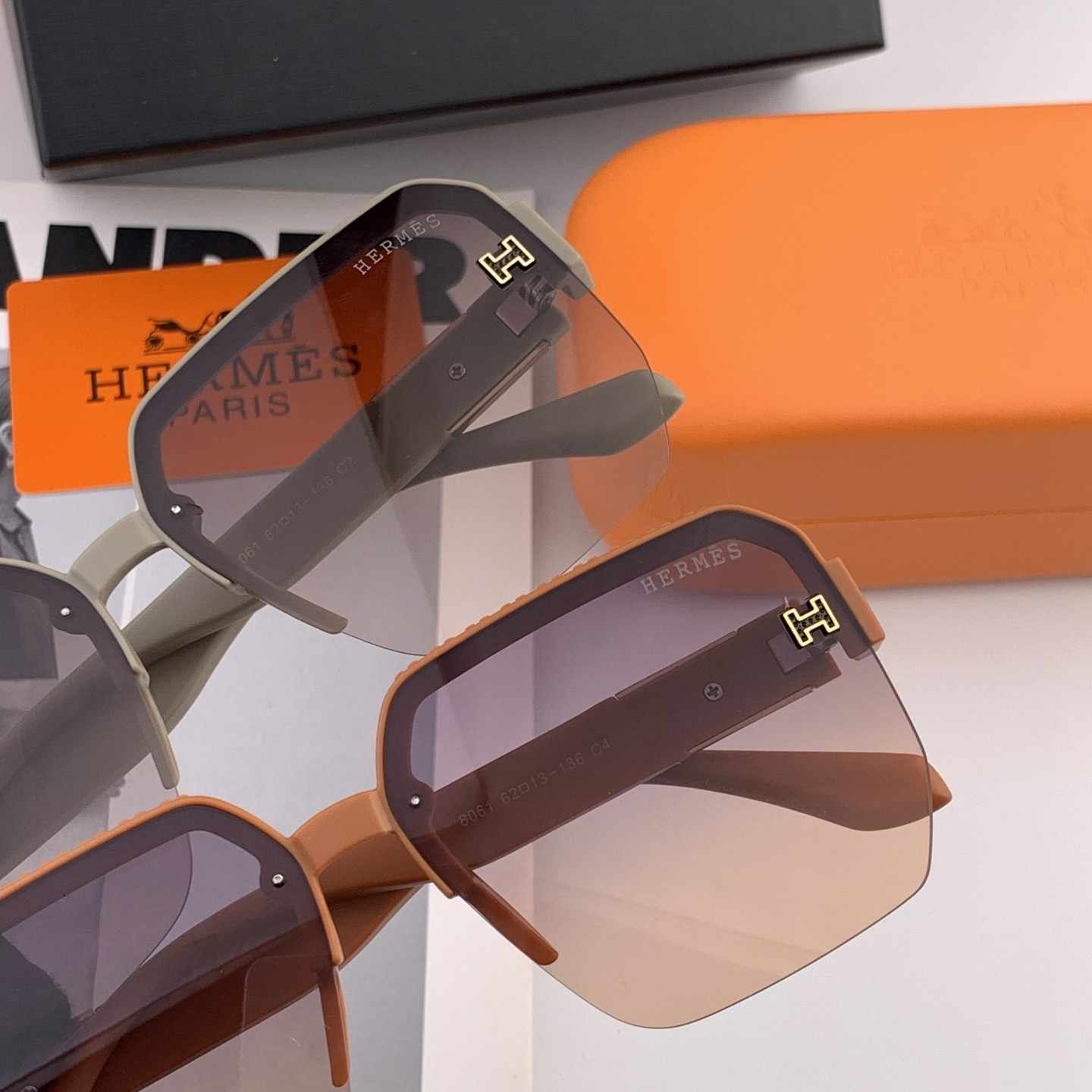 HERMES エルメス H1806 ピンク サングラス