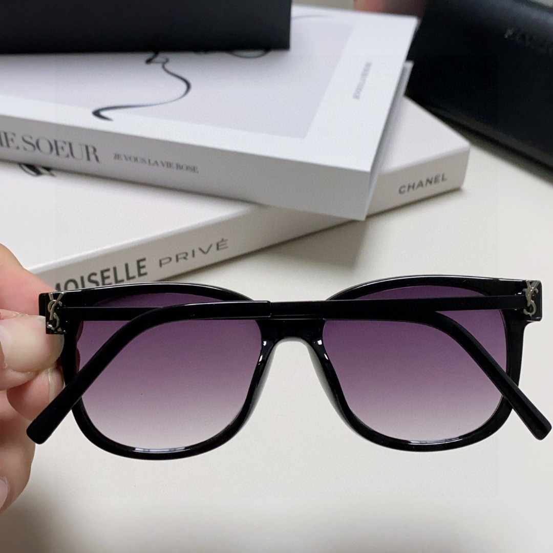 YSLサンローラン サングラス M480 ブラック グラデーションパープルレンズ
