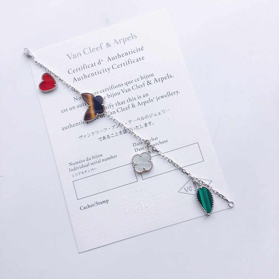 Van Cleef & Arpels ヴァンクリーフ&アーペル 純銀鍍金ローズゴールド ラッキーフラワーブレスレット